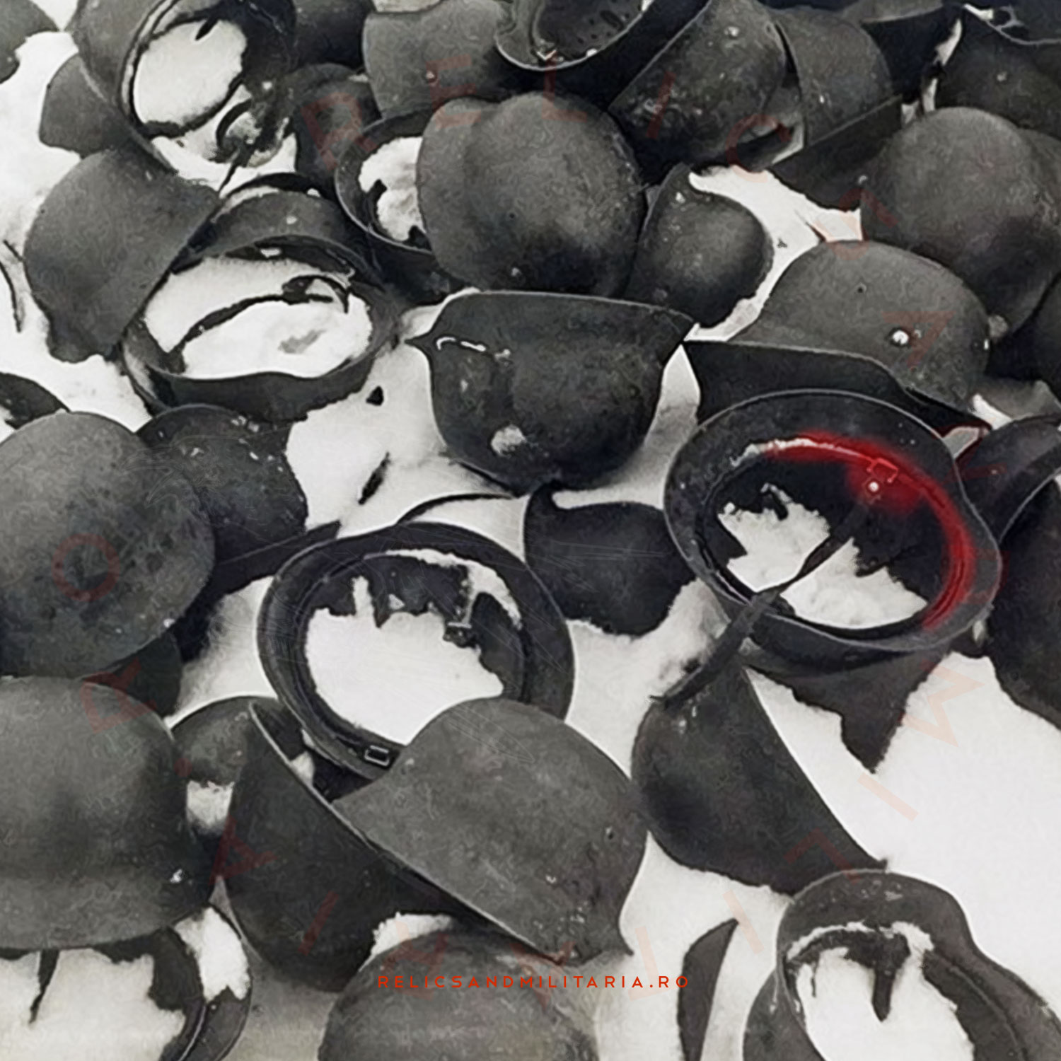  WW2 German Helmets
