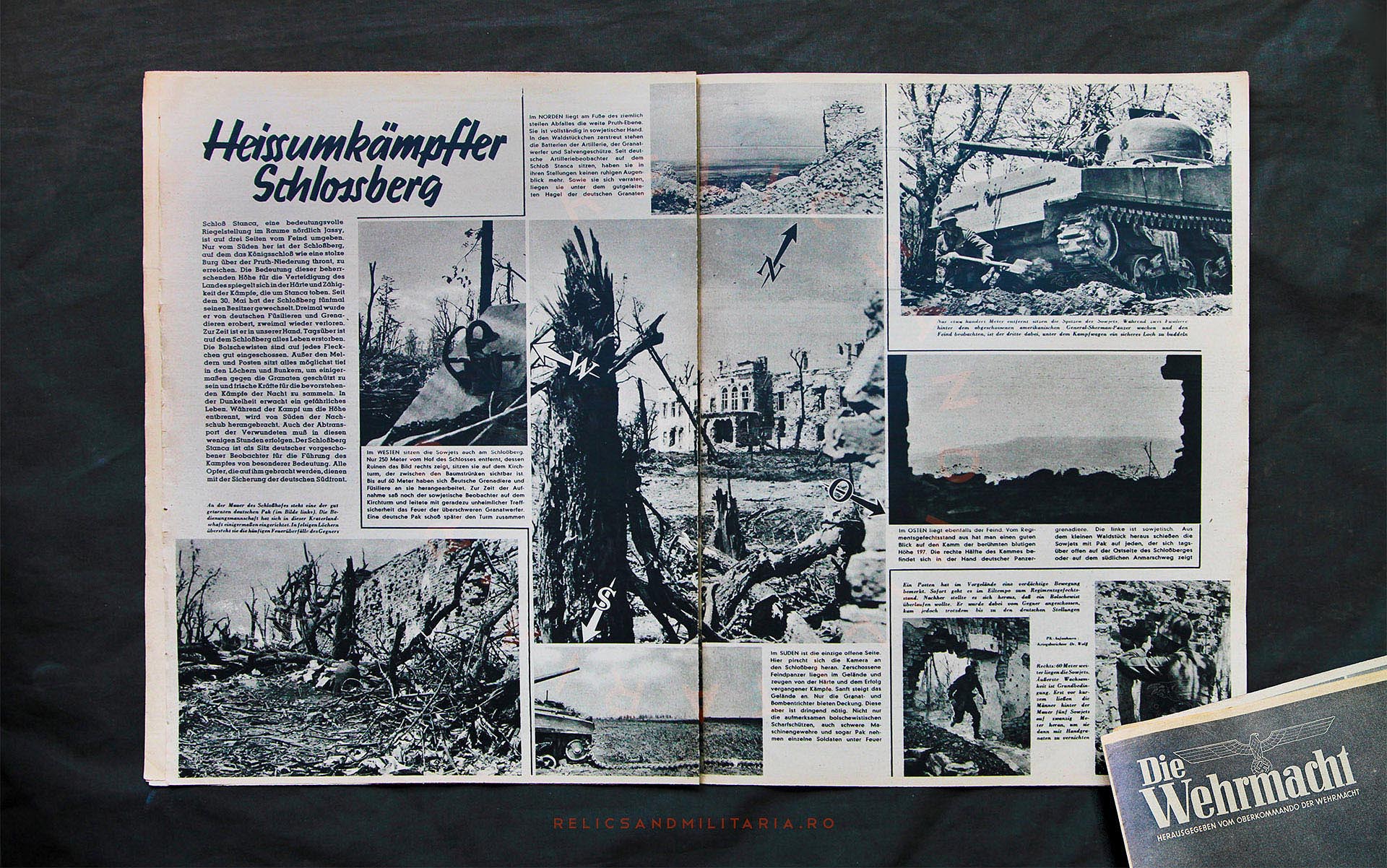 Die Wehrmacht newspaper 1944 - 79 Infanterie Division Rumanien Schlossberg Stanca
