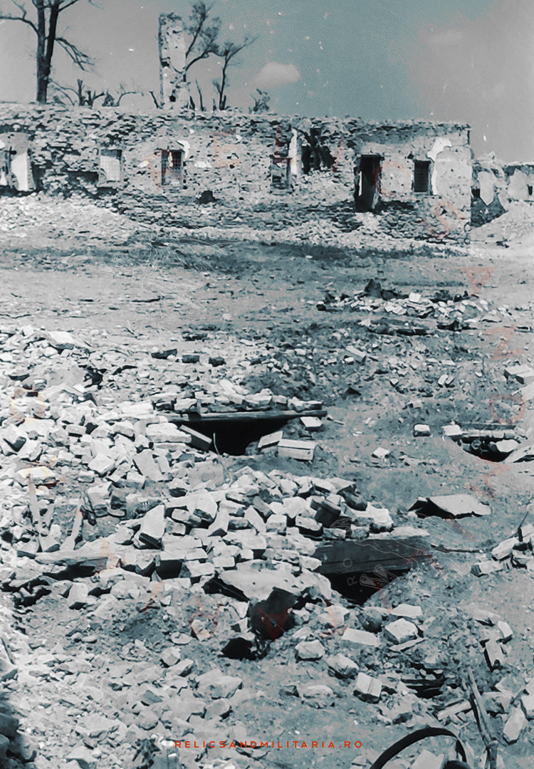Destroyed Stanca Castle where Wehrmacht 79 Infanterie Division fought in 1944 in Rumanien Jassy
