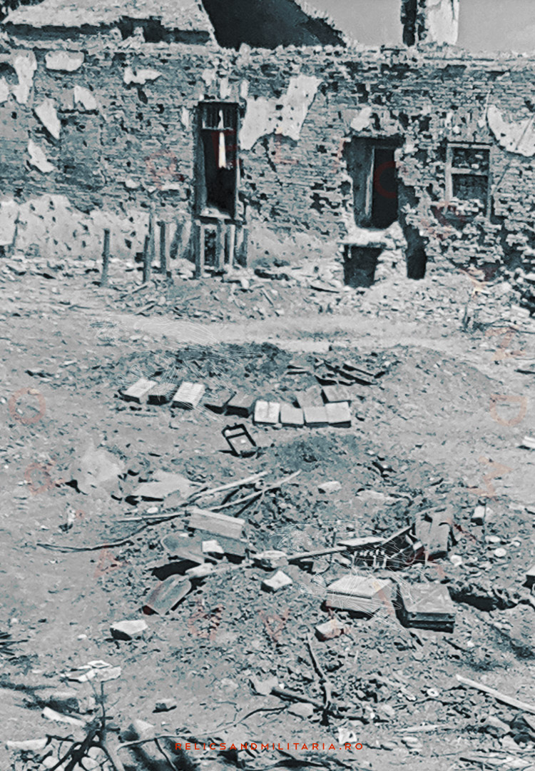 Destroyed Stanca Castle where Wehrmacht 79 Infanterie Division fought in 1944 in Rumanien Jassy
