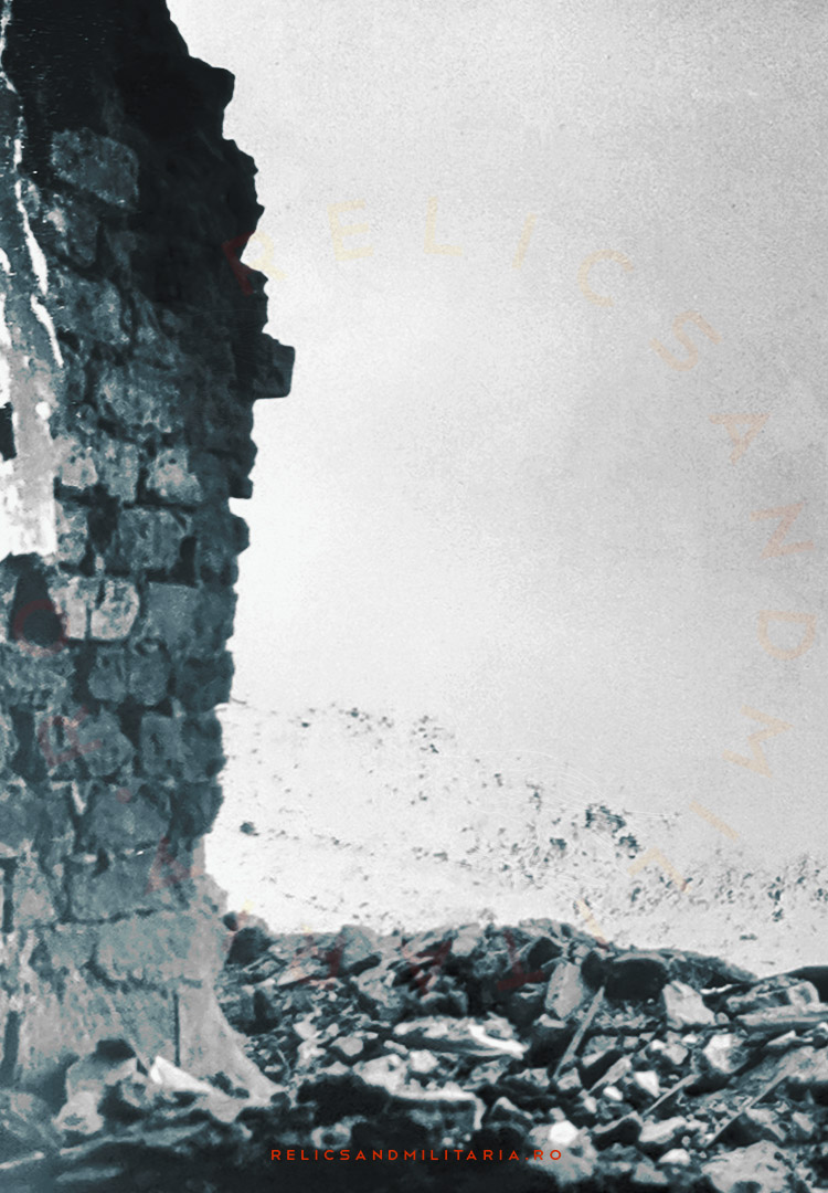 Destroyed Stanca Castle where Wehrmacht 79 Infanterie Division fought in 1944 in Rumanien Jassy