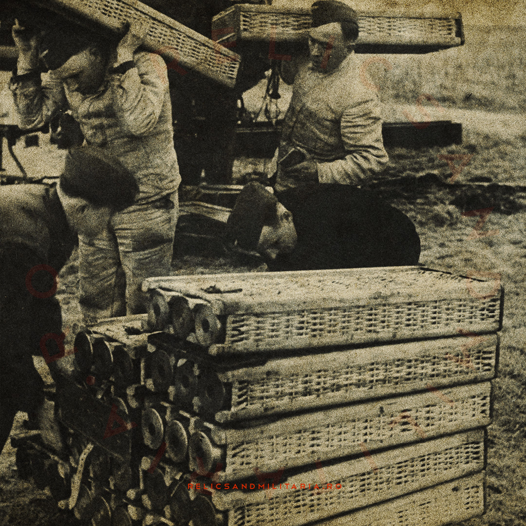 34 3 round wicker-type container for german 88 mm rounds