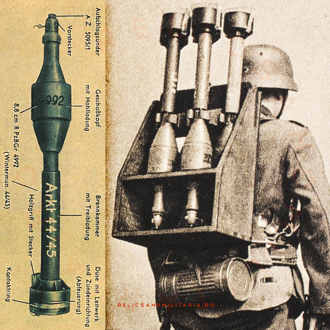 9 Panzerschreck kurz RPzB 54 rocket-propelled anti-tank grenade