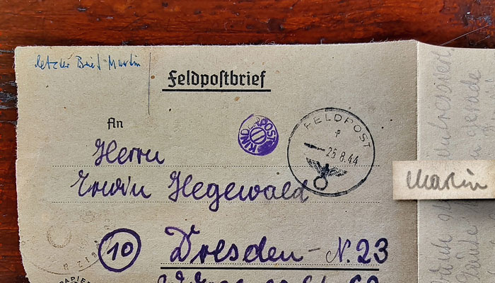 Wehrmacht The last letter from the Eastern Front Martin, August 29th, 1944, Romania