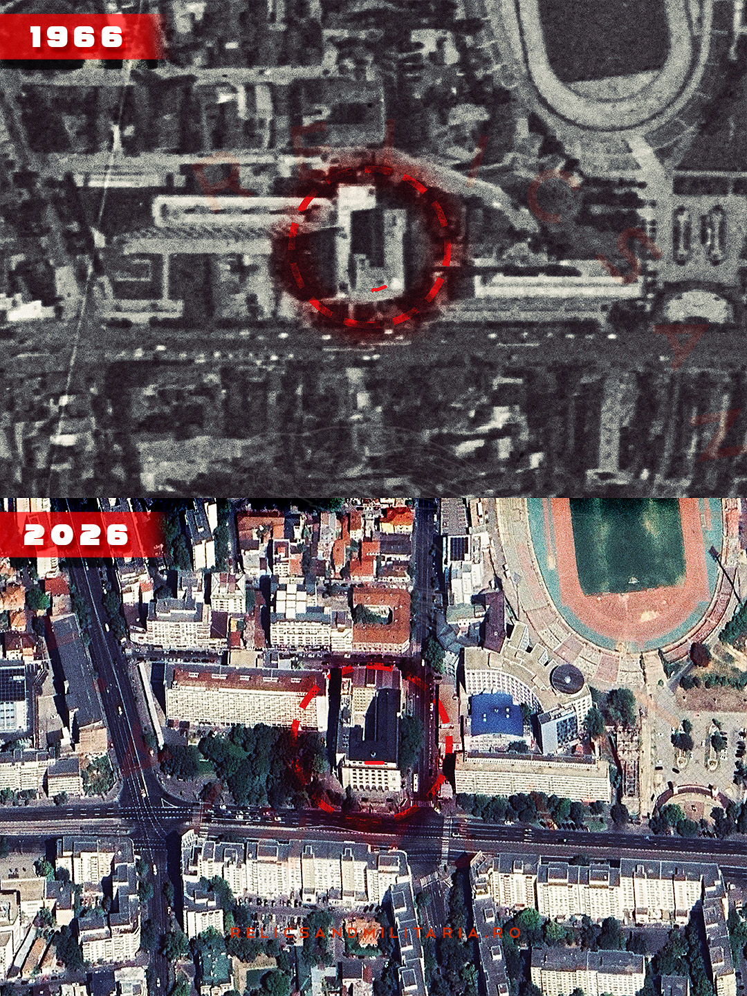 cold war city aerial observation watchtower bucharest romania