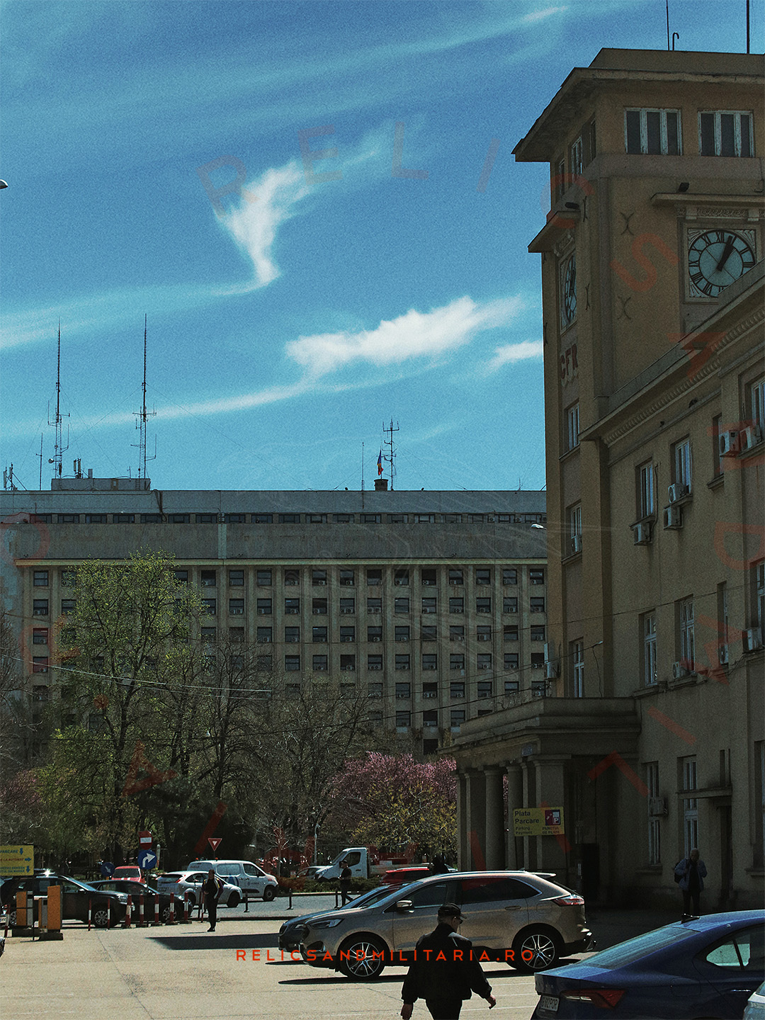 observator aerian protectie pasiva razboiul rece gara de nord bucuresti