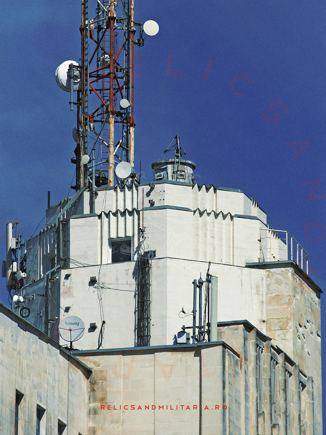 cold war city aerial observation watch tower bucharest romania