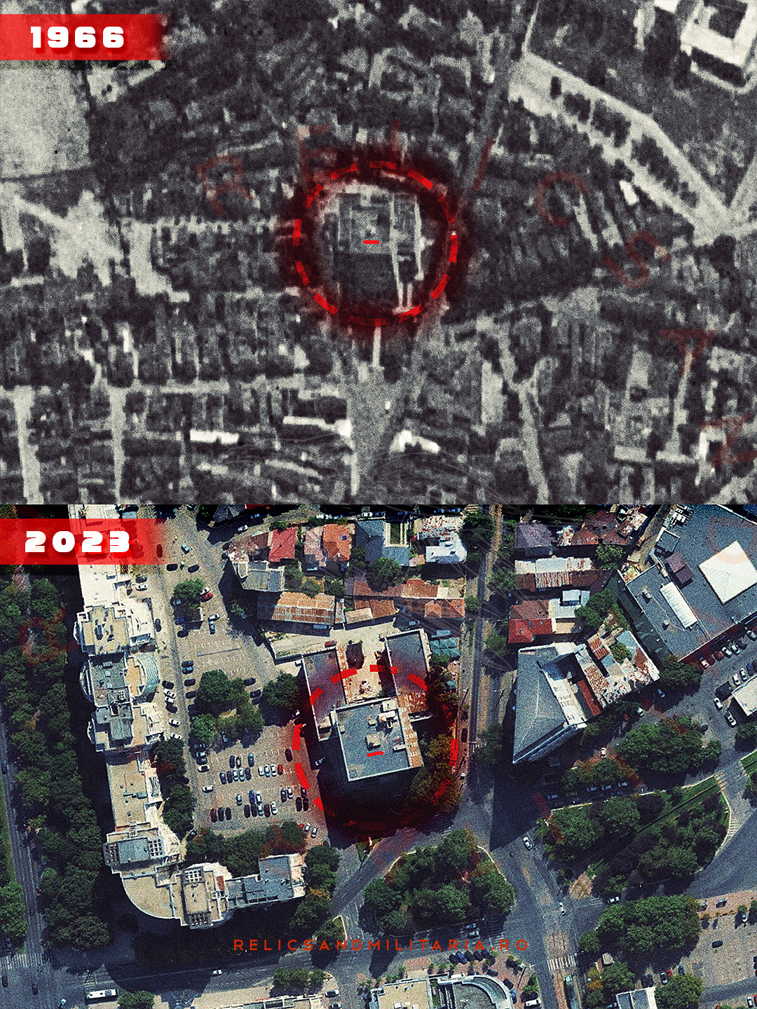 cold war city aerial observation watchtower bucharest romania